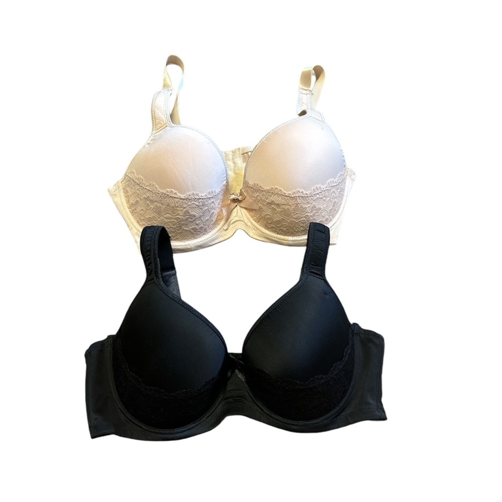 bundle (2) Angelina padded underwire bra with lace overla 38D